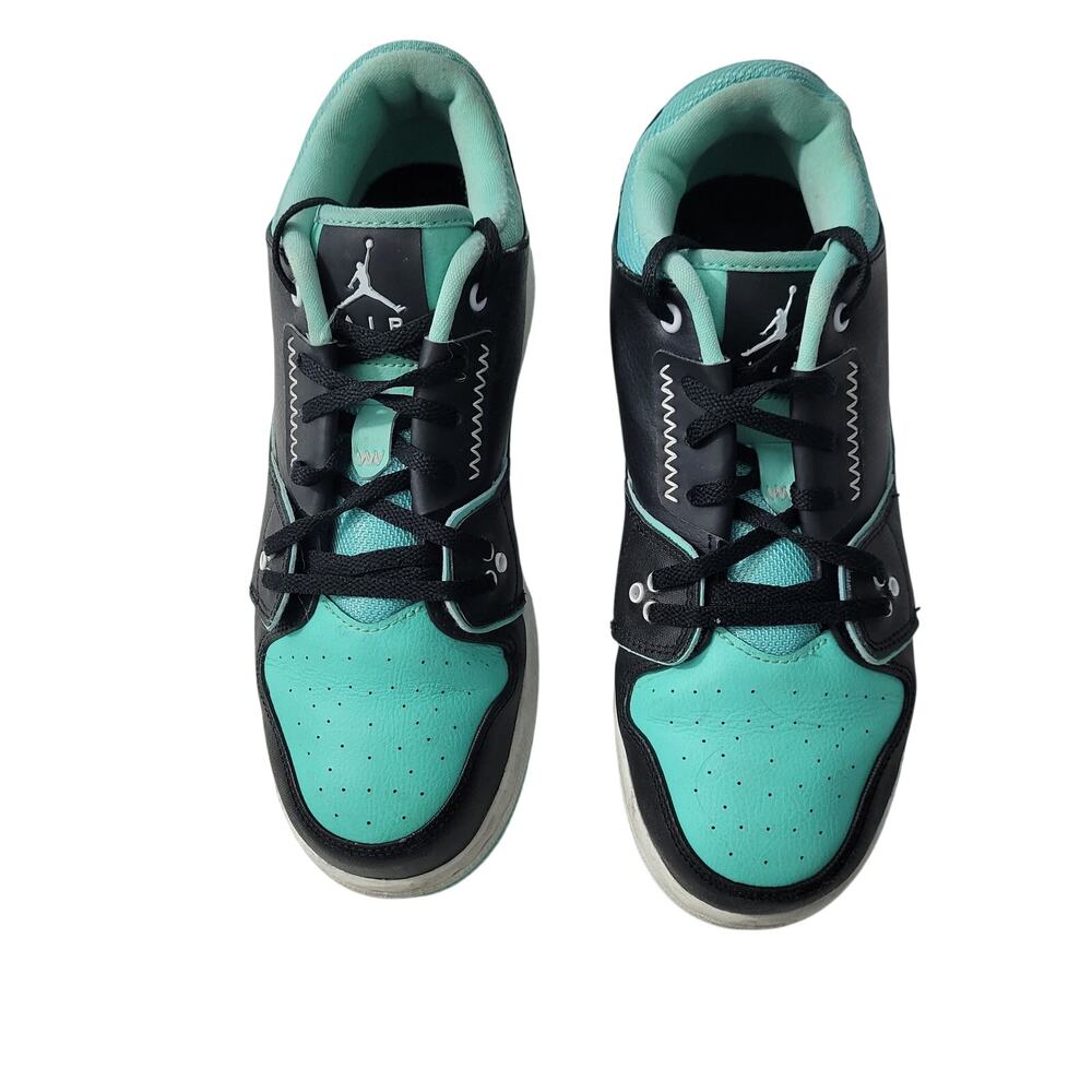 Women's Air Jordan 1 Flight 2 In Black & Turquoise Size 7Y W= 8.5  8626-2966